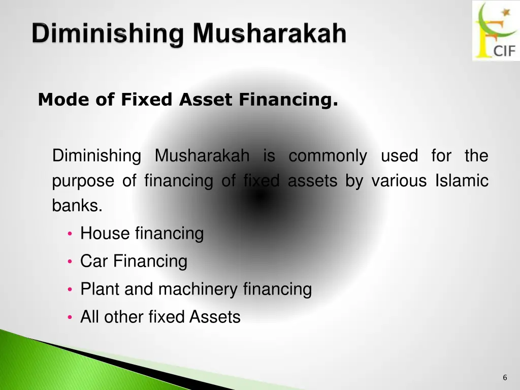 mode of fixed asset financing