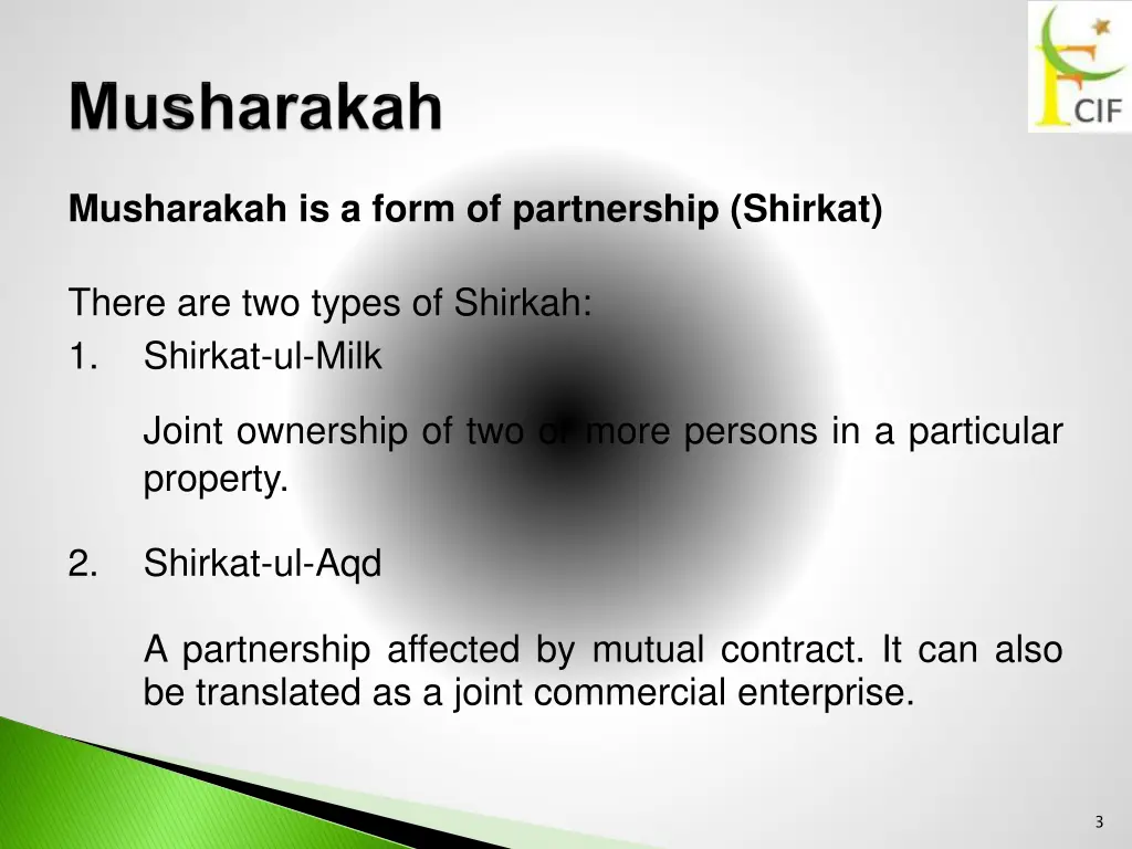 musharakah is a form of partnership shirkat