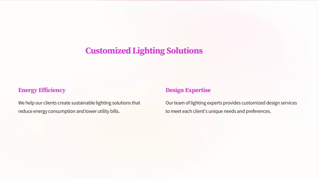 customized lighting solutions