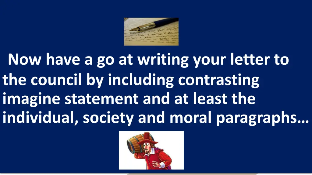 now have a go at writing your letter