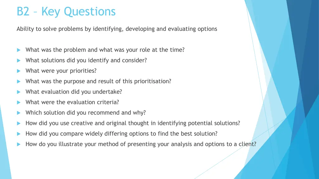 b2 key questions