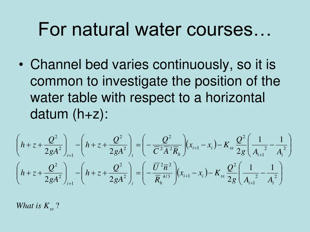 for natural water courses