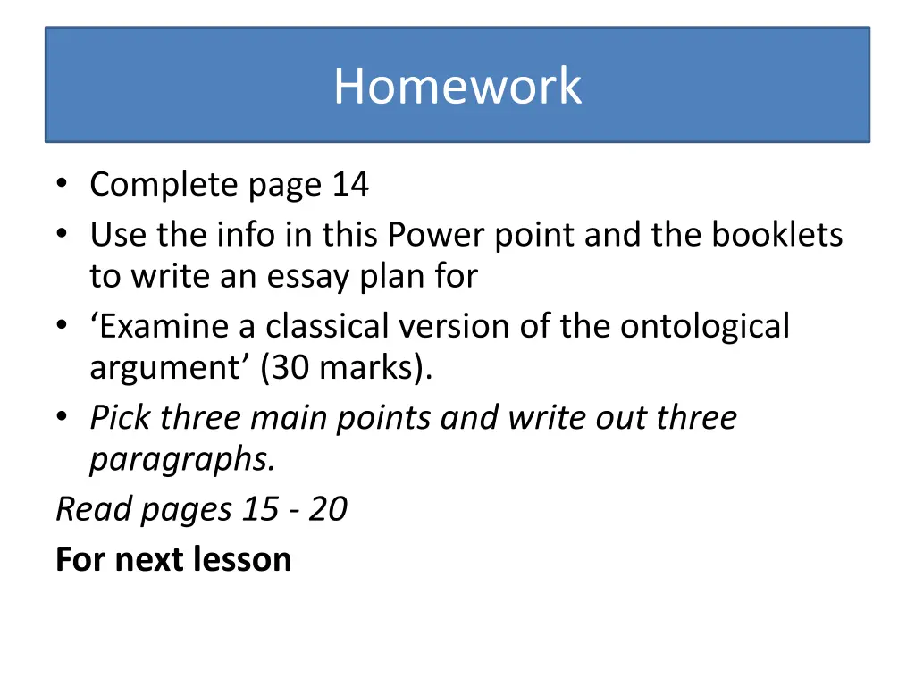 homework