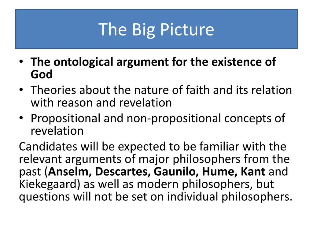 the big picture