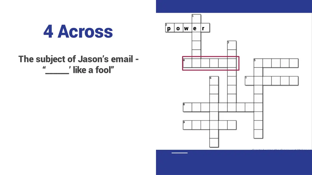 4 across