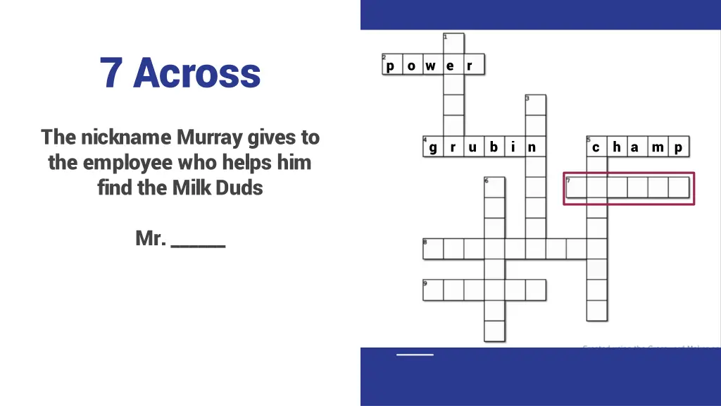 7 across