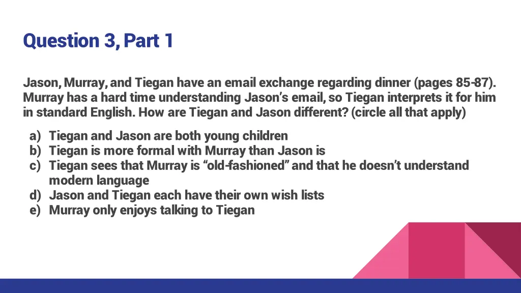 question 3 part 1