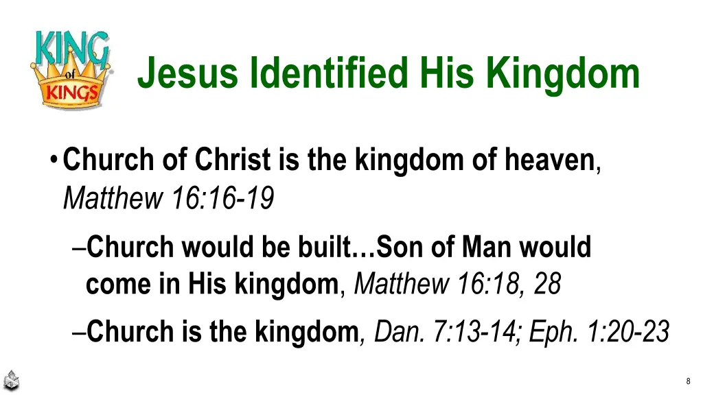 jesus identified his kingdom