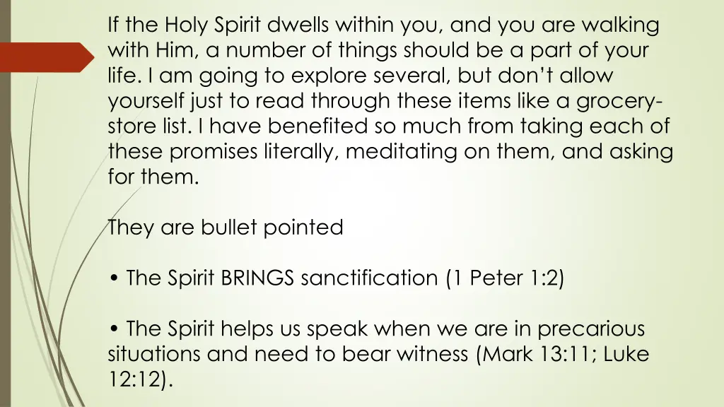 if the holy spirit dwells within