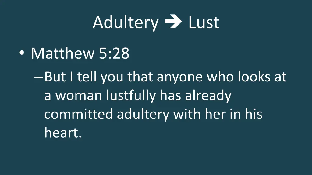 adultery lust