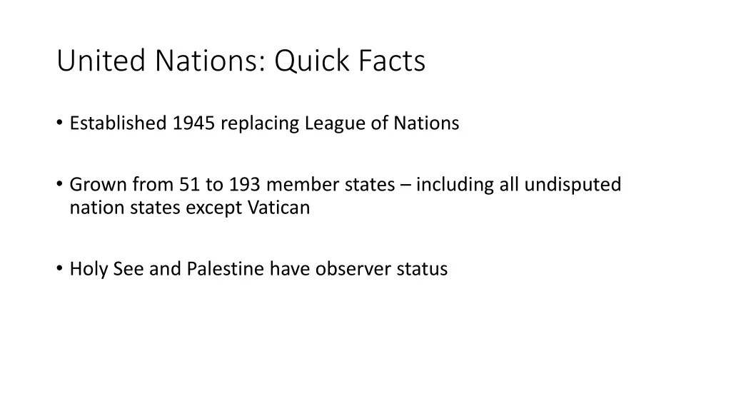united nations quick facts 1