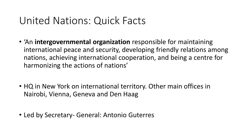united nations quick facts