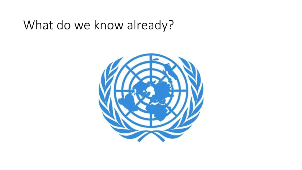 what do we know already