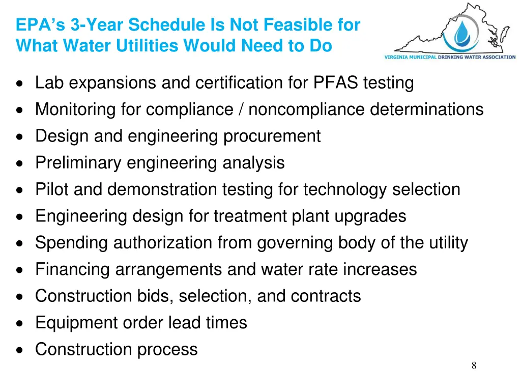 epa s 3 year schedule is not feasible for what
