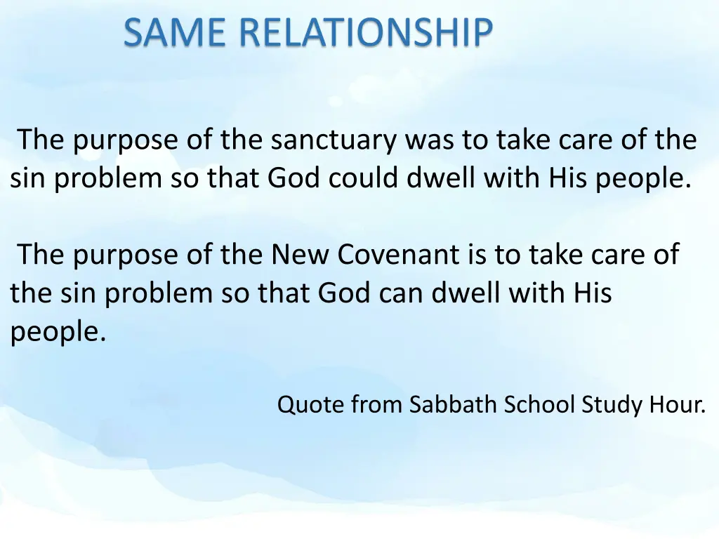 same relationship 1