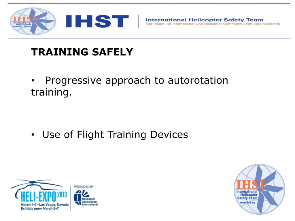 training safely