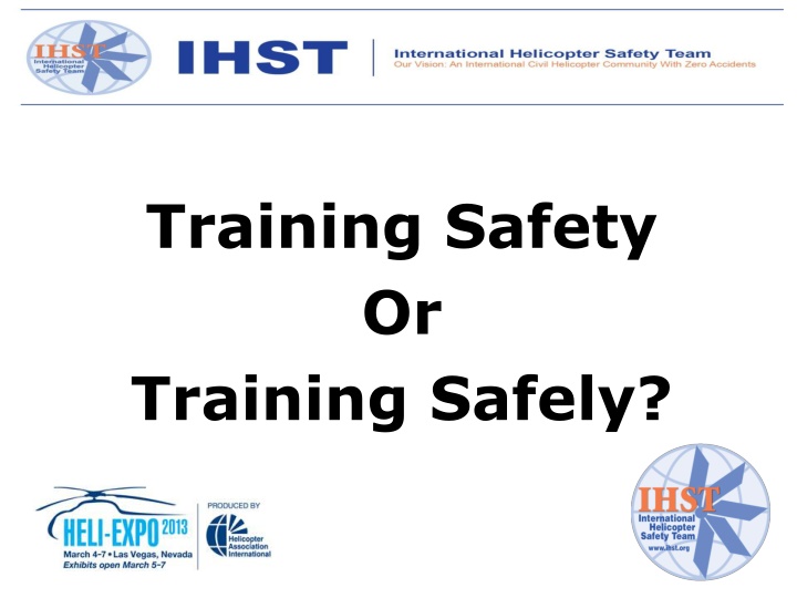 training safety or training safely