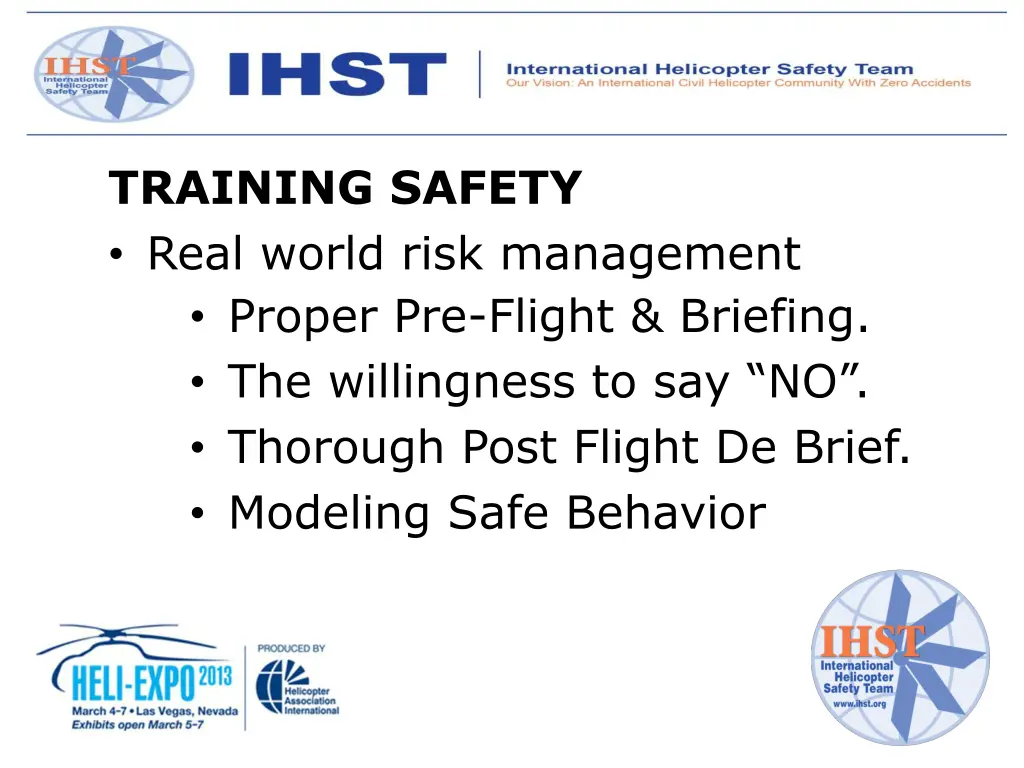 training safety real world risk management proper