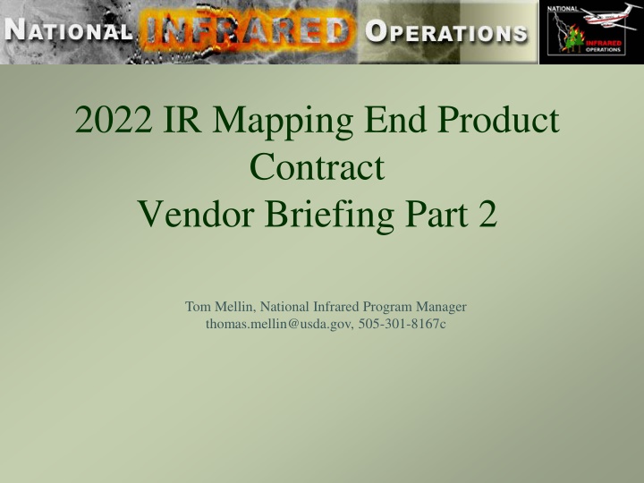 2022 ir mapping end product contract vendor