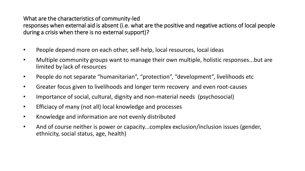 what are the characteristics of community what