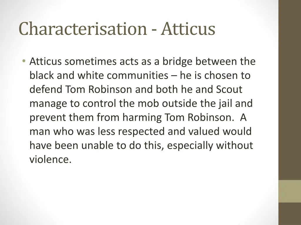 characterisation atticus