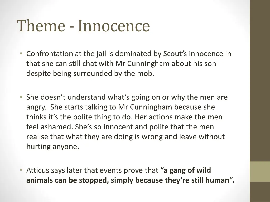 theme innocence