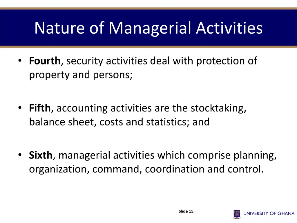 nature of managerial activities 1