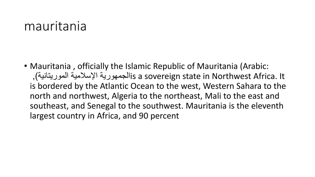 mauritania
