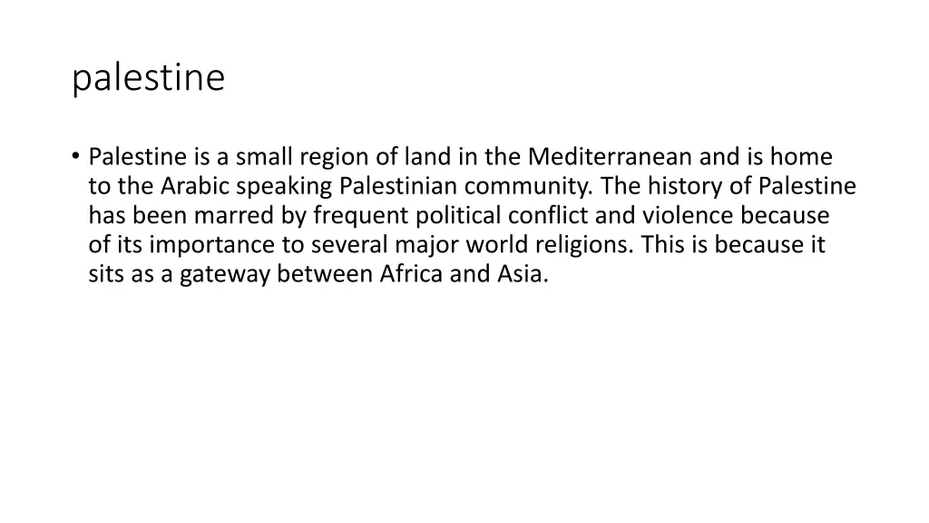 palestine