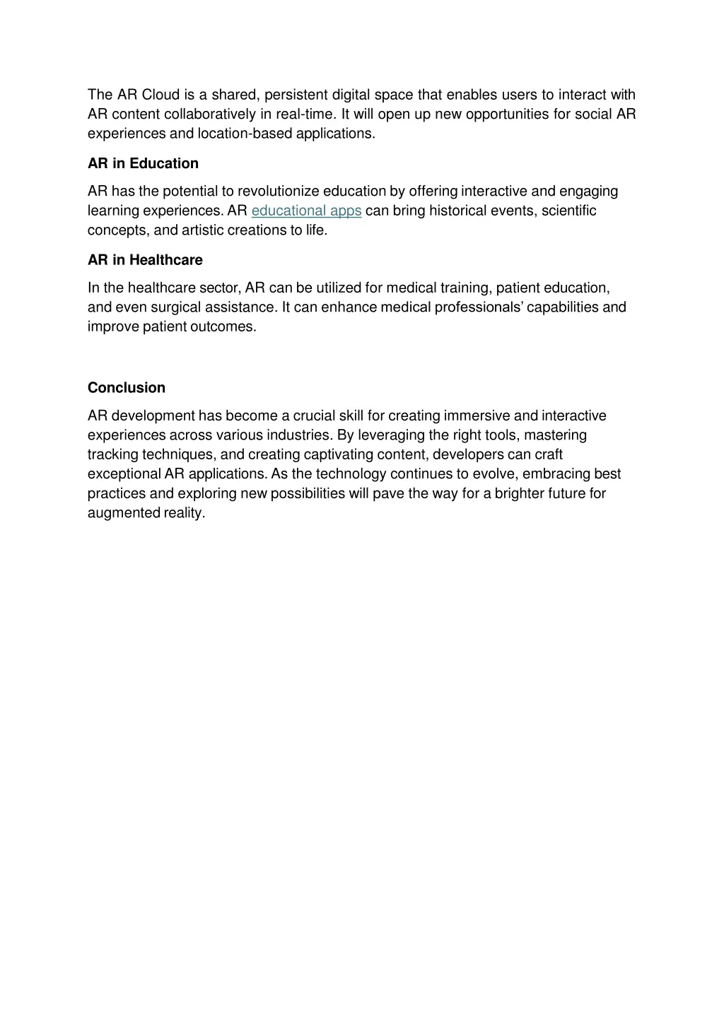 the ar cloud is a shared persistent digital space