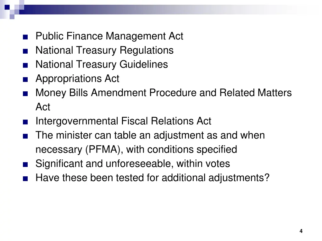 public finance management act national treasury