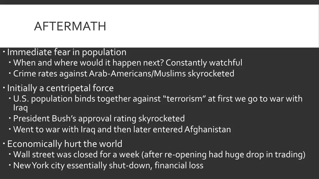 aftermath