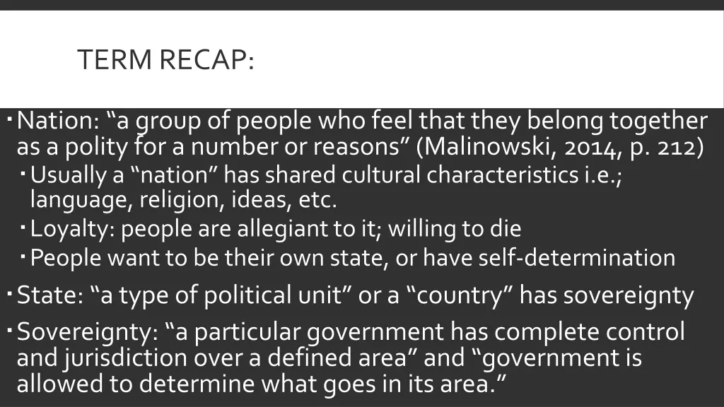 term recap