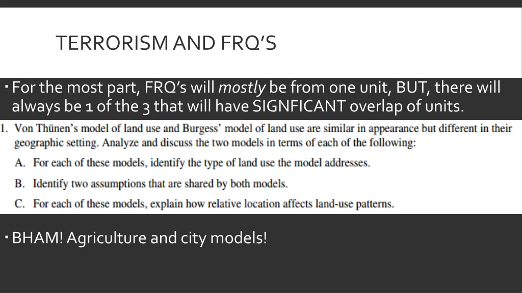 terrorism and frq s