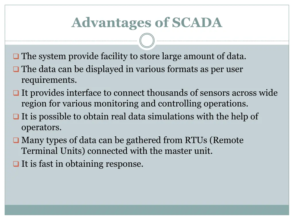 advantages of scada