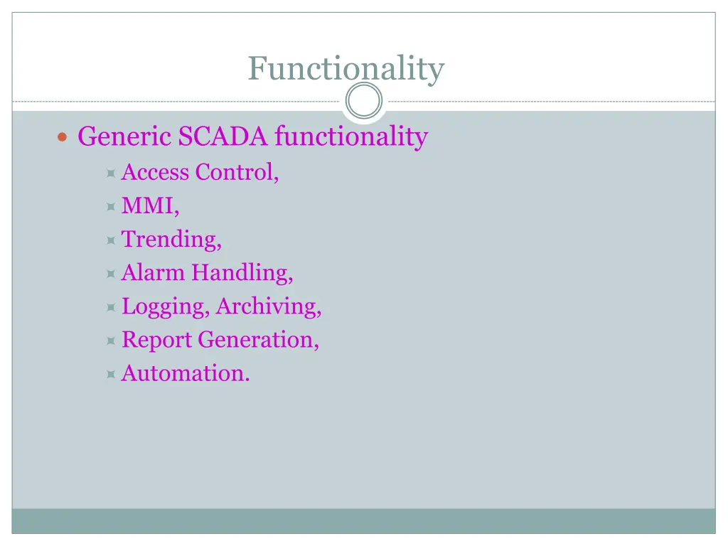 functionality
