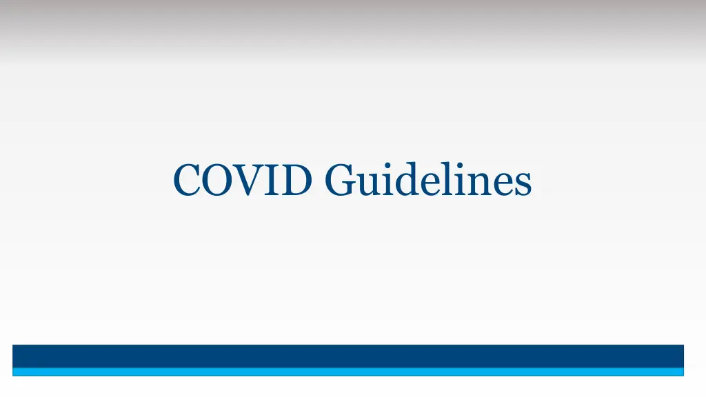 covid guidelines