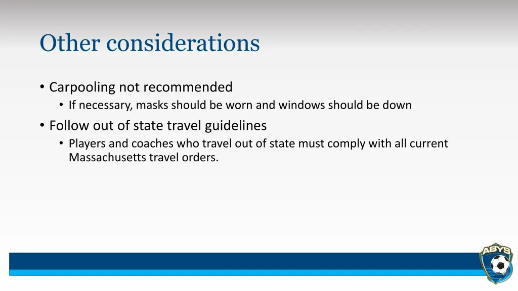 other considerations