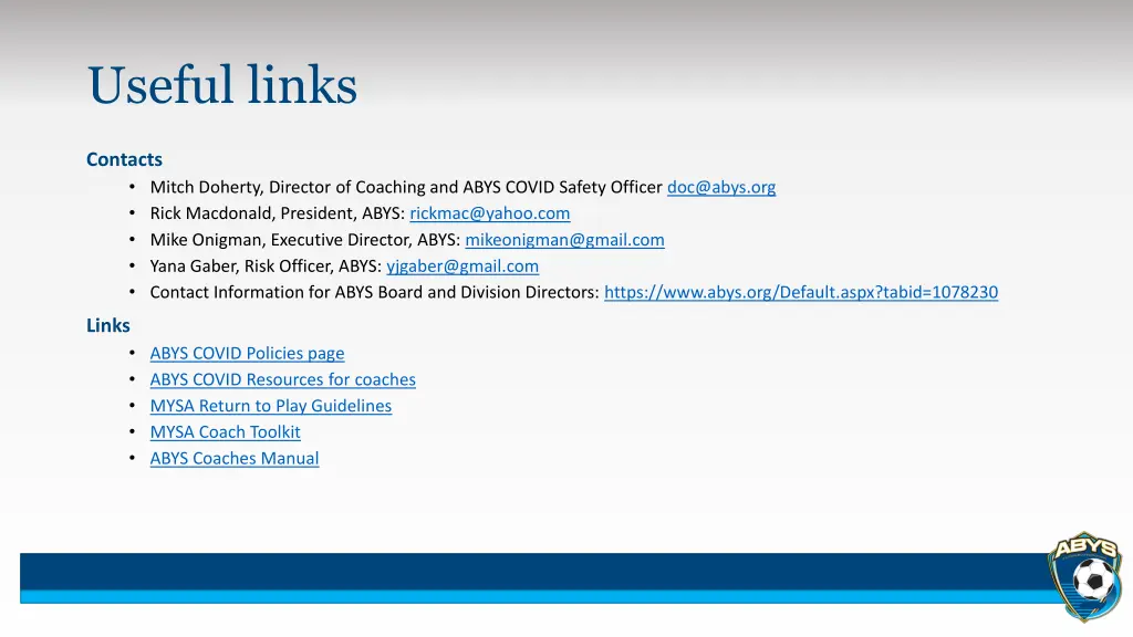 useful links