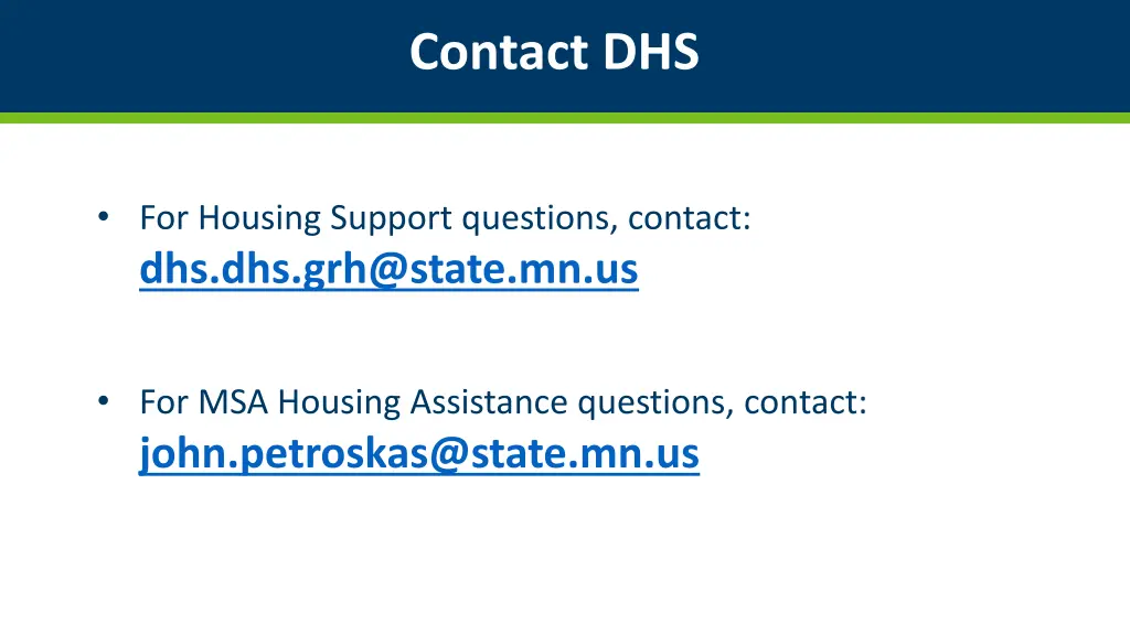 contact dhs