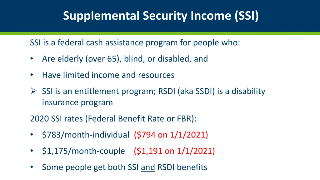 supplemental security income ssi