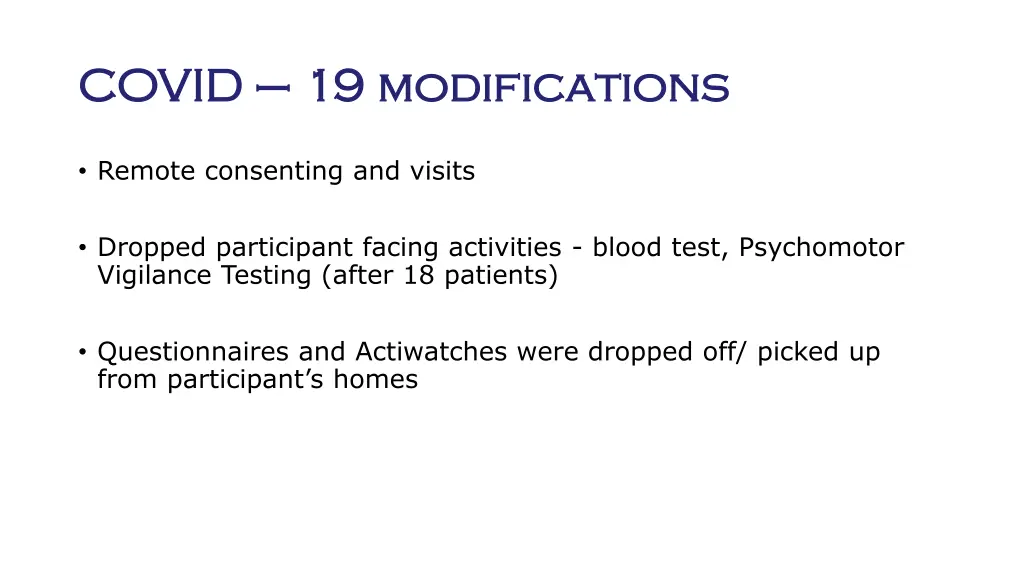 covid covid 19 modifications 19 modifications