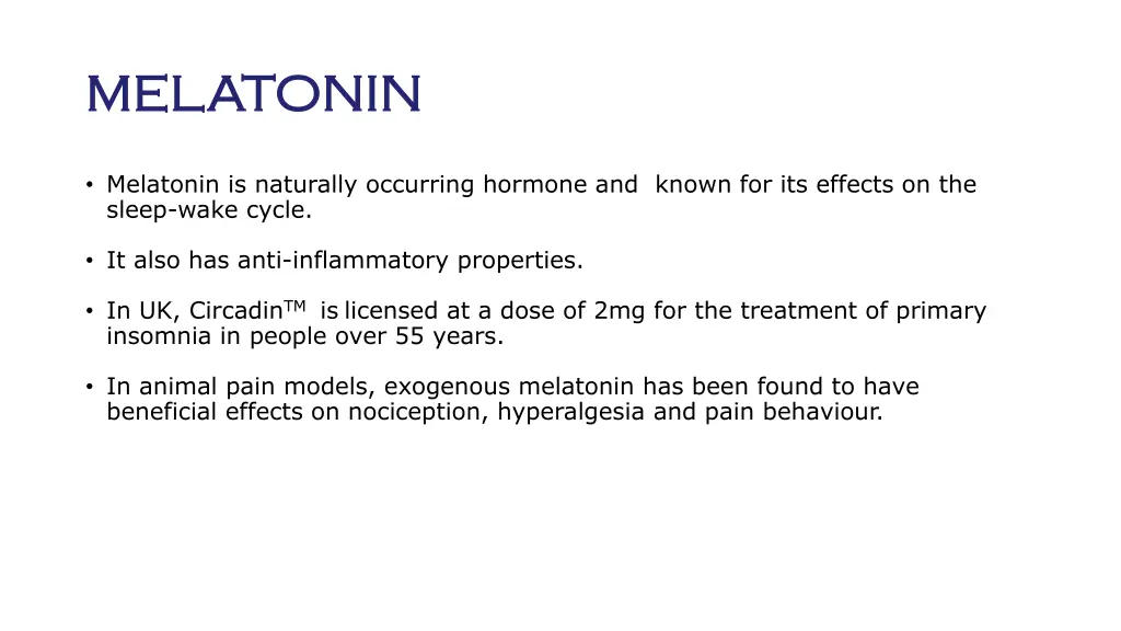 melatonin melatonin
