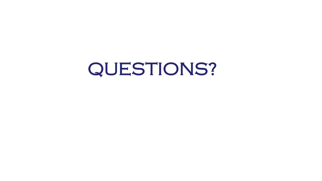 questions questions