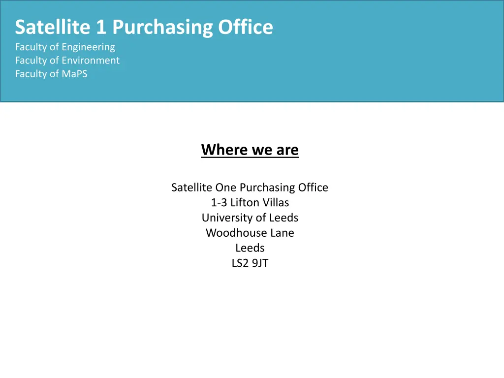satellite 1 purchasing office faculty 2