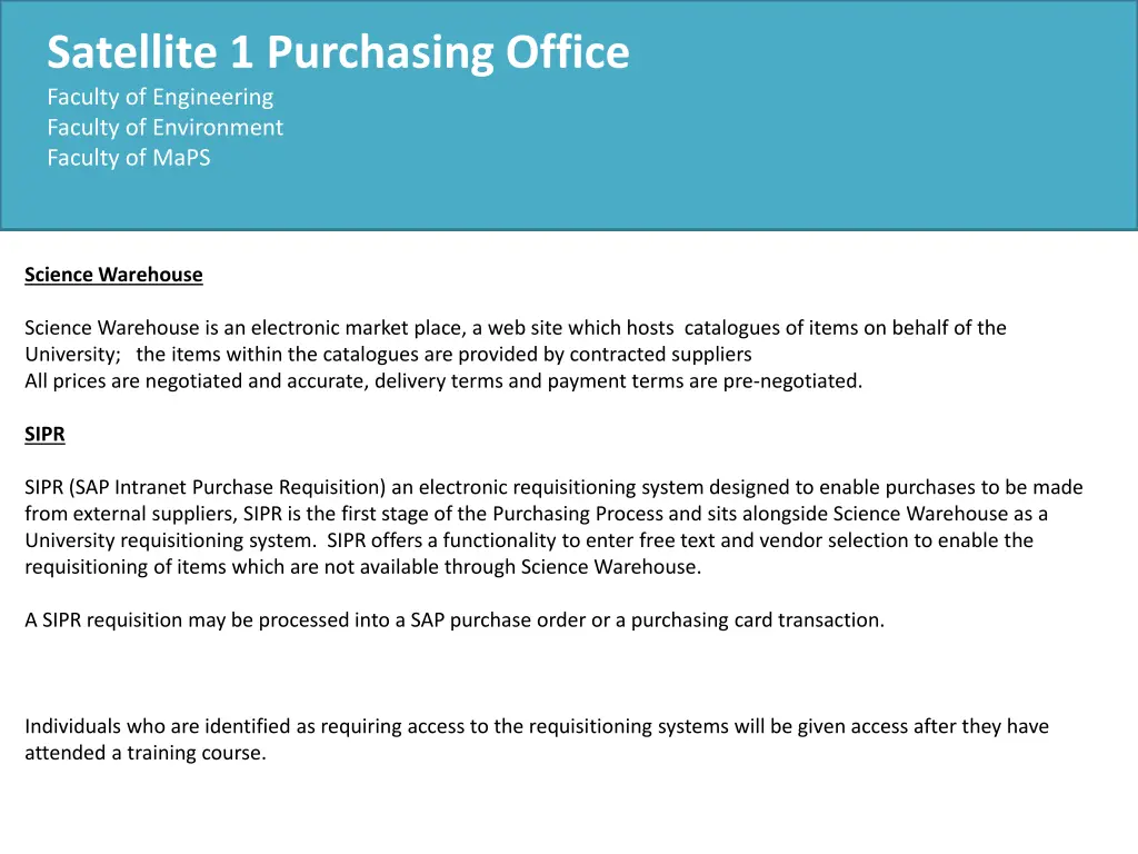 satellite 1 purchasing office faculty 4