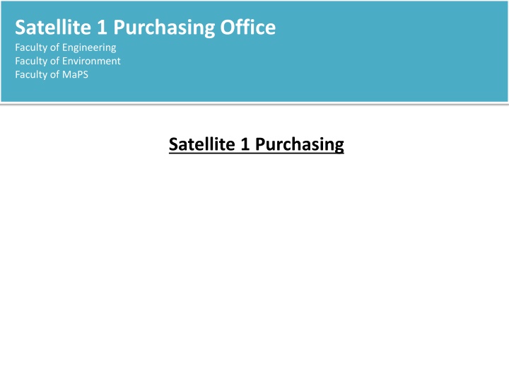 satellite 1 purchasing office faculty