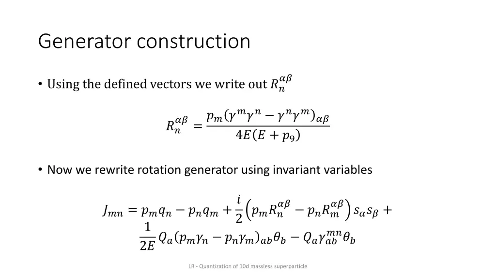 generator construction 3