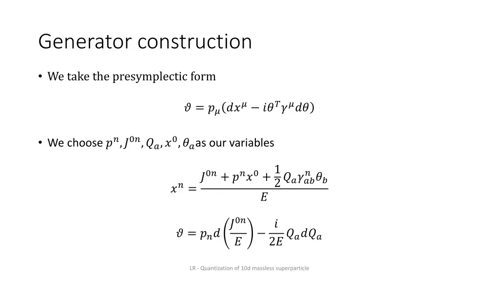 generator construction