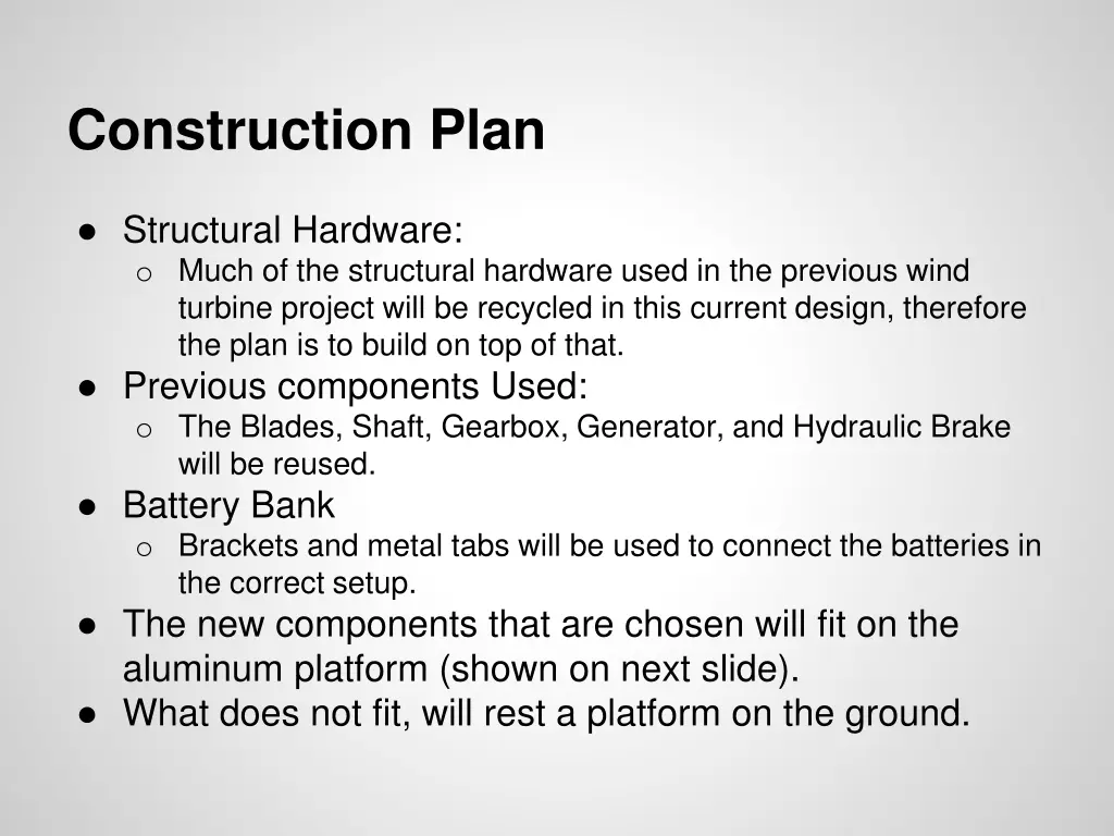 construction plan